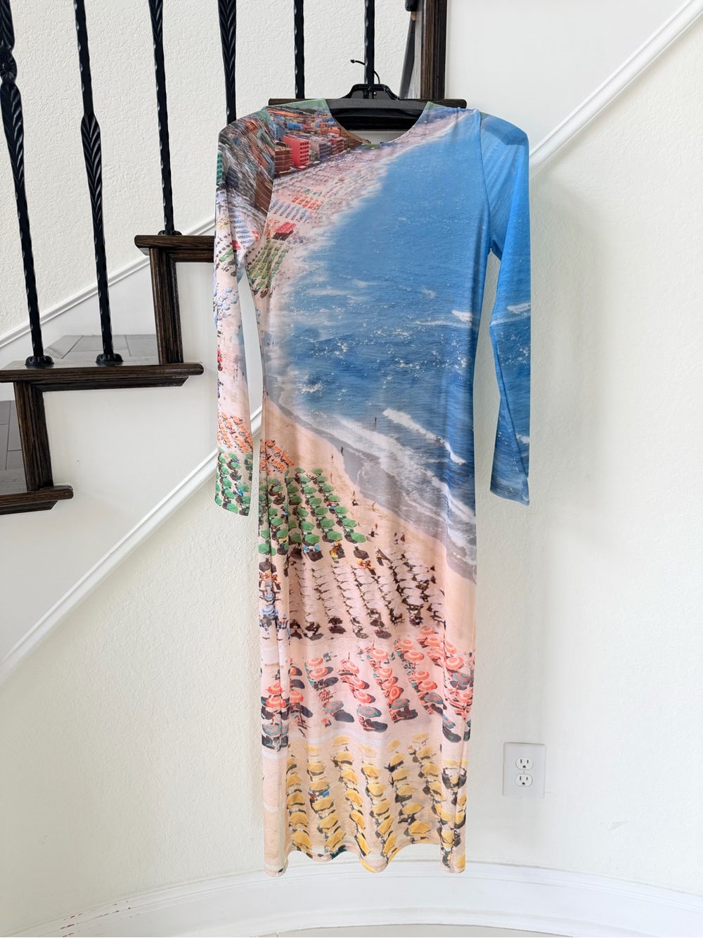 Alice + Olivia Beach Print Long Sleeve - Mesh dress - Picture 3 of 8